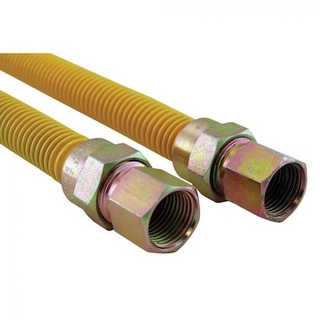 5/8 Gas Connector, Coated With Fitting, 3/4 FIP X 3/4 FIP X 48